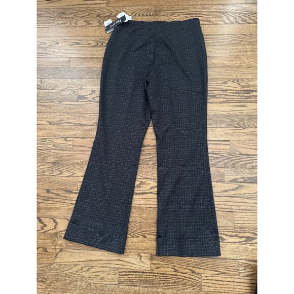 NWT Joseph Ribkoff Black/Grey Heavy Knit Pull-On Flare Pants Houndstooth Size 12 - Picture 4 of 4